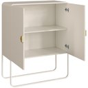 Ver imagem 6 de Aparador Buffet para Sala de Jantar Industrial Orgânico 90cm Alek A03 Off White - Lyam Decor