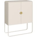 Ver imagem 7 de Aparador Buffet para Sala de Jantar Industrial Orgânico 90cm Alek A03 Off White - Lyam Decor