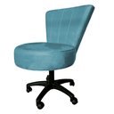 Ver imagem 3 de Poltrona Decorativa Royal Base Giratória Slk Decor Azul Turquesa