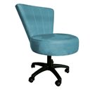 Ver imagem 2 de Poltrona Decorativa Royal Base Giratória Slk Decor Azul Turquesa