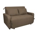 Ver imagem 1 de Sofá Cama End 138cm Reclinável Manual Suede Capuccino - Sallar Home