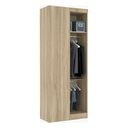 Ver imagem 2 de Guarda Roupa Canto Reto Modulado 1 Maleiro 2 Cabideiros 90cm Master Luciane Móveis