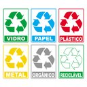 Ver imagem 1 de Kit Adesivo Lixo Reciclavel 15cm X 20cm Teu Adesivo Colorido