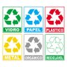 Kit Adesivo Lixo Reciclavel 15cm X 20cm Teu Adesivo Colorido - 1