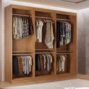 Ver imagem 1 de Roupeiro Casal Closet Light com 3 Prateleiras Moderna