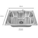 Ver imagem 2 de Kit Cuba Gourmet Cozinha Aço Inox 201 + Torneira + Acessórios