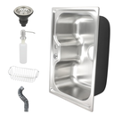 Ver imagem 5 de Kit Cuba Gourmet Cozinha Aço Inox 201 + Torneira + Acessórios