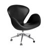 Cadeira Poltrona Swan Office Giratória Couro Sintético Preto - 1