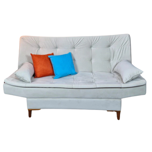 Sofa Cama Paris Cor Veludao Marfim