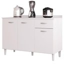 Ver imagem 1 de Balcão de Cozinha com Tampo 120 Cm Branco Brilho - Poquema