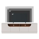 Ver imagem 5 de Bancada Tv de 75 Polegadas 4 Portas Karol 200cm Off White Matte/freijó C04 - D’Rossi
