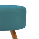 Ver imagem 3 de Jogo 02 Poltronas Decorativas + Puff Redondo Cor: Azul Turquesa