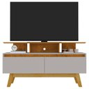 Ver imagem 6 de Rack Bancada para Tv 50 Pol 120cm 2 Portas Rubi Naturalle/off - Bechara