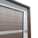 Ver imagem 5 de Porta Pivotante Alumínio Lamb.Miraggio c/Pux.e.Elite Mix Corten 240x130 Brimak