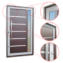 Ver imagem 3 de Porta Pivotante Alumínio Lamb.Miraggio c/Pux.e.Elite Mix Corten 240x130 Brimak