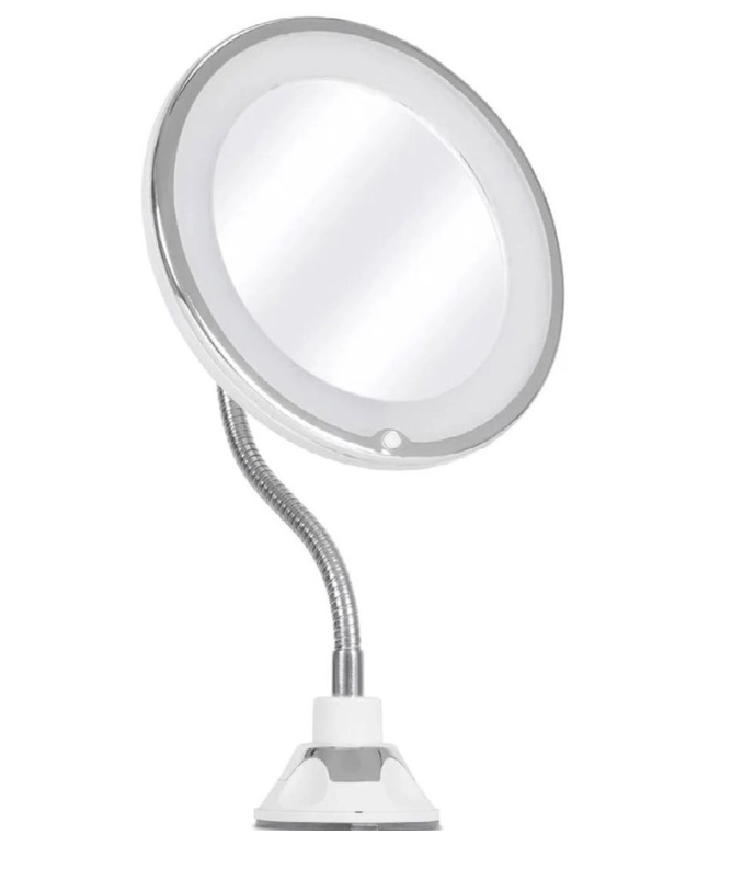Espelho de Aumento com Led Base Flexível 35x18 cm - Mimo Style - BH19285 - 1