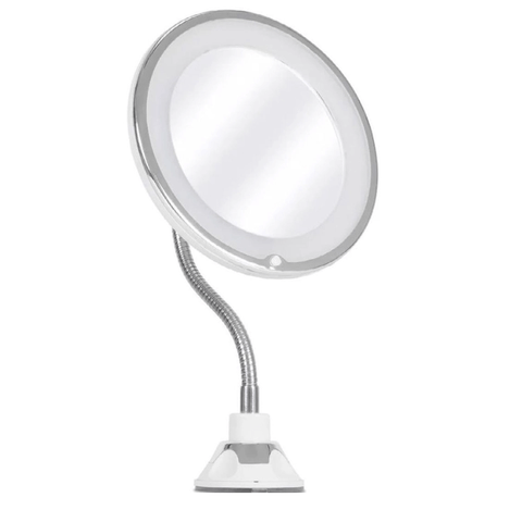 Espelho de Aumento com Led Base Flexível 35x18 cm - Mimo Style - BH19285