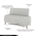 Ver imagem 6 de Sofá Living Decorativo 2 Lugares 1,35m Katara Cinza Claro Linho G33 - Gran Belo