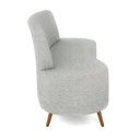 Ver imagem 4 de Sofá Living Decorativo 2 Lugares 1,35m Katara Cinza Claro Linho G33 - Gran Belo