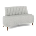 Ver imagem 2 de Sofá Living Decorativo 2 Lugares 1,35m Katara Cinza Claro Linho G33 - Gran Belo