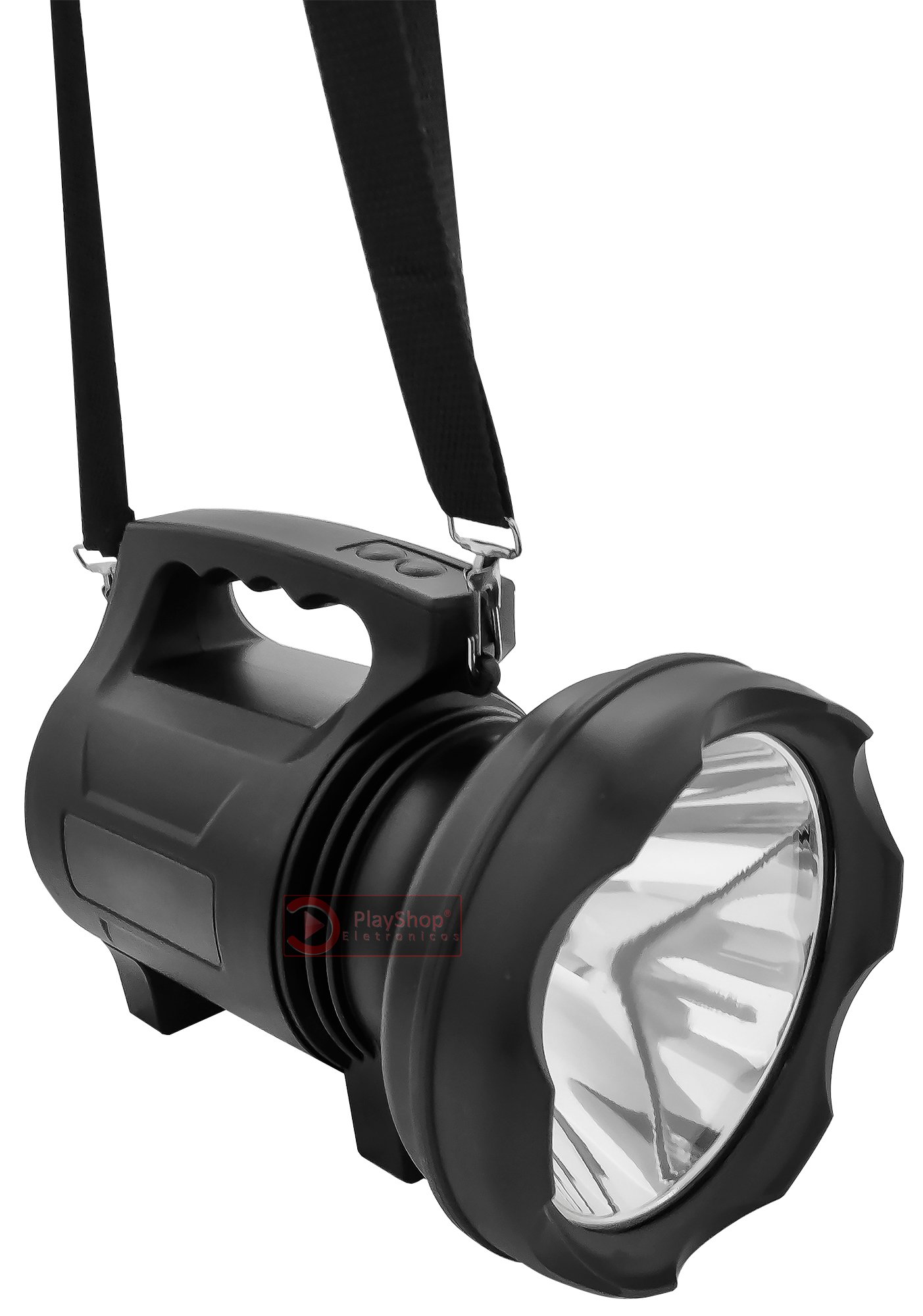 Lanterna tática Farolete Holofote Recarregável LED 50W Longo Alcance - 3