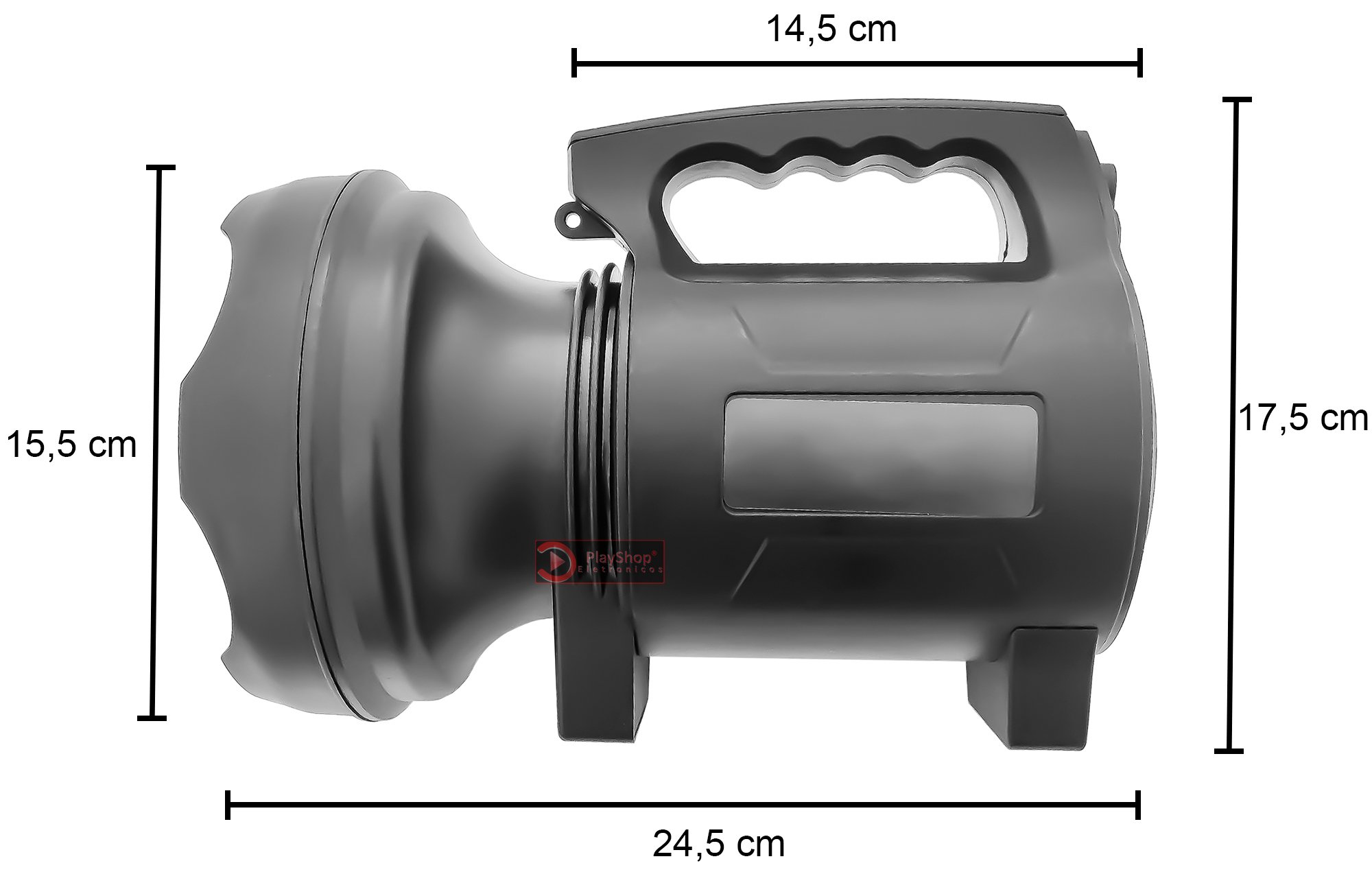 Lanterna tática Farolete Holofote Recarregável LED 50W Longo Alcance - 5