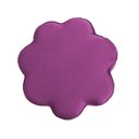 Ver imagem 4 de Puff Flor Decorativo Redondo Banqueta Pés Palito Veludo Cor:roxo