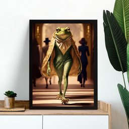 Quadro Decorativo Perereca Sexy 24x18cm - com Vidro:moldura Branca - 1