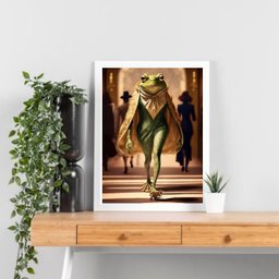 Quadro Decorativo Perereca Sexy 24x18cm - com Vidro:moldura Branca - 2