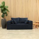 Ver imagem 1 de Sofá Modular 2 Lugares em Bouclé Azul