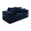 Ver imagem 3 de Sofá Modular 2 Lugares em Bouclé Azul