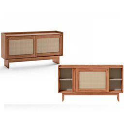 Aparador Buffet 2 Portas de Correr Átria 1295 Carraro Freijó - 9