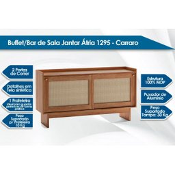 Aparador Buffet 2 Portas de Correr Átria 1295 Carraro Freijó - 11