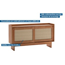 Aparador Buffet 2 Portas de Correr Átria 1295 Carraro Freijó - 10