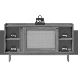 Aparador Buffet 2 Portas de Correr Átria 1295 Carraro Freijó - 4