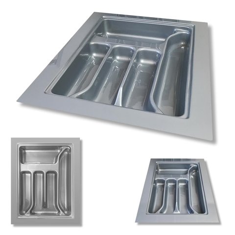 Organizador de Talheres Dt03 Cinza Moldplast