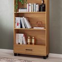 Ver imagem 3 de Estante Livreiro Alta 100% MDF Estilo Industrial 1 Gaveta C57 - Pradel