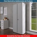 Ver imagem 5 de Armário Alto 2 Portas Pandin 90 Cm (largura) Inmetro Estrutura e Portas Aço Cinza C- Chave