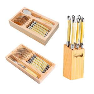 Conjunto de Talheres Luxo 18 Peças Original Laguiole La Tour - Marfim