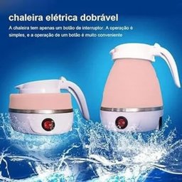 Chaleira Elétrica Dobrável 110v Rosa Portátil e Compacta - 3