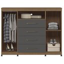 Ver imagem 5 de Guarda Roupa Casal 8 Portas 4 Gavetas Master New com Pés e Cômoda Havana Master com Rodizio Jatob