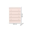 Ver imagem 4 de Conjunto Berço Mini Cama Retrô, Cômoda e Guarda Roupa Retro Rosa