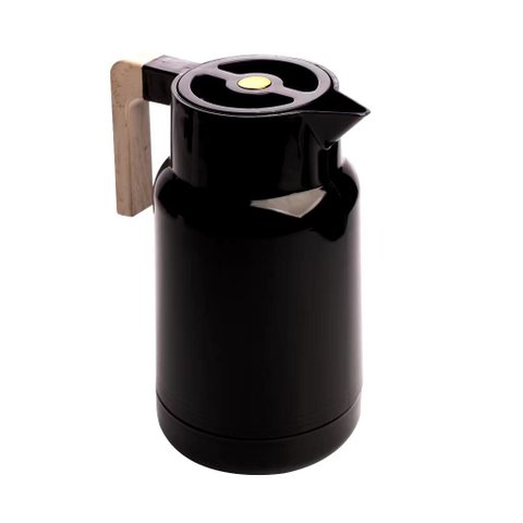 Garrafa Jarra Termica de Aço Inoxidavel com Cabo Madeirado 1litro