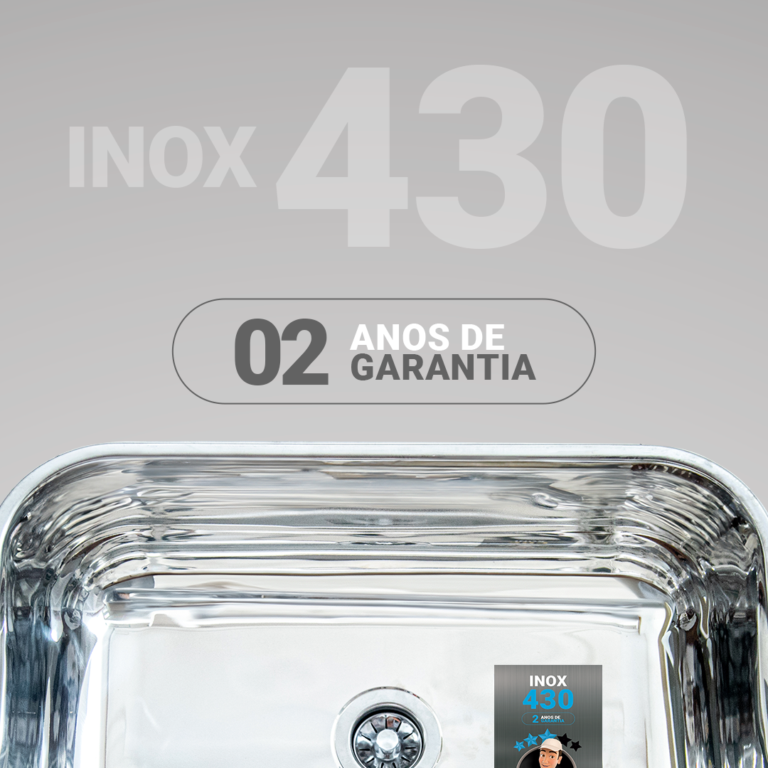 Cuba Pia Numero 2 Cozinha Inox Dotec 56x34x17 Valvula Sifao - 5