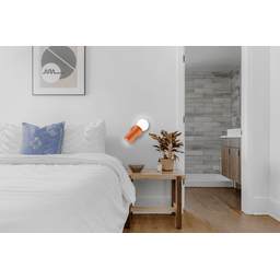 Arandela Luminária Sala Quarto Haste Móvel Globo Vidro Cobre - 7