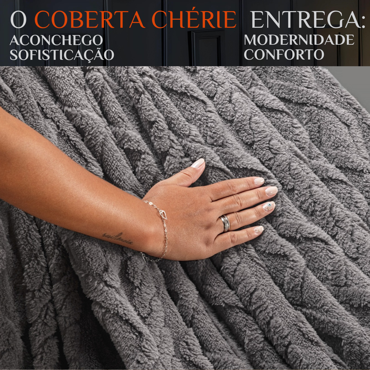 Cobredom Cobertor Grosso Chérie Queen Size Super Fofinha Aura:cinza - 3