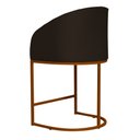 Ver imagem 2 de Poltrona Estilo Banqueta Decorativa Mia Suede Base Metal Bronze - Estopar Poltrona Mia Suede Marrom