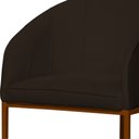 Ver imagem 3 de Poltrona Estilo Banqueta Decorativa Mia Suede Base Metal Bronze - Estopar Poltrona Mia Suede Marrom