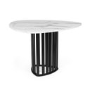 Ver imagem 2 de Mesa de Jantar Orgânica 4 Lugares 120x118cm MDF Marmorizado Preto - Straub Web