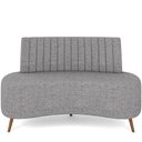 Ver imagem 3 de Sofá Chaise Living 2 Lugares 160cm para Sala Cayman K01 Linho Cinza - Lyam Decor
